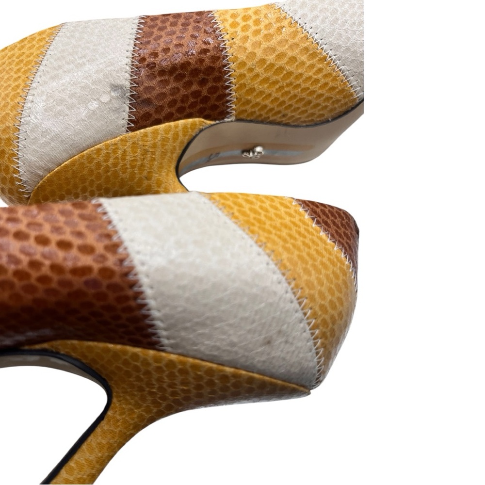 Sam Edelman Patch Work Design Multicolored Leathe… - image 4